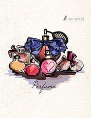 SKETCH BOOK: PERFUME COVER (8.5 X 11) INCHES 110 PAGES, By Char Story BRAND NEW