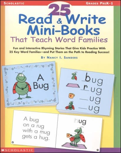 25 Read and Write Mini-Books That Teach Word Families by Nancy Sanders Homeschoo