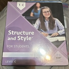 Structure and Style Year 1 Level C Teacher’s Manual & Student Book Pudewa Spira…