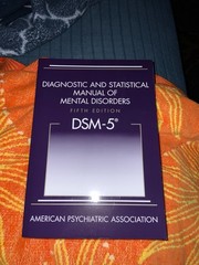 Diagnostic and Statistical Manual of Mental Disorders – DSM-5 by American…