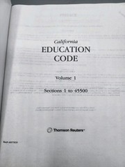 California Education Code Volume 1 and 2 Deskop 2025 Edition