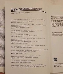 Engineering Economy for Engineering Managers Hardcover Turan Gonen, Wiley Series