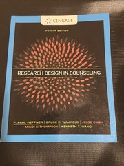 Research Design And Counseling Fourth Edition P. Paul Heppner