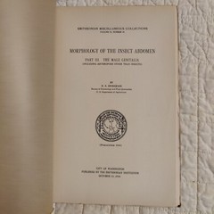 Rare 1936 Insect Abdomen Morphology pt 3 Smithsonian Publication 3396 Volume 95