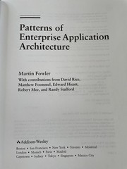 Addison-Wesley Patterns of Enterprise Application Architecture Fowler Hardcover