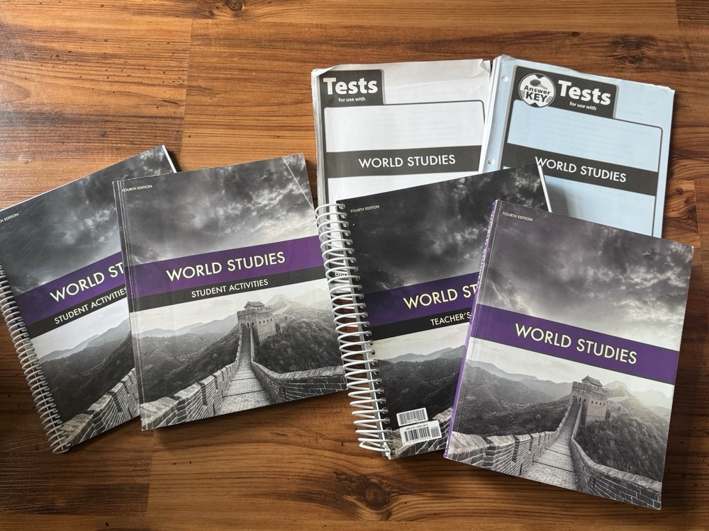 BJU Press World Studies Set Textbook Teacher’s Ed Tests Bob Jones Univ 2017