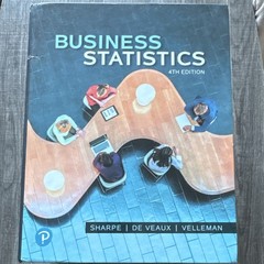 Business Statistics 4th Edition Textbook by Sharpe, De Veaux & Velleman