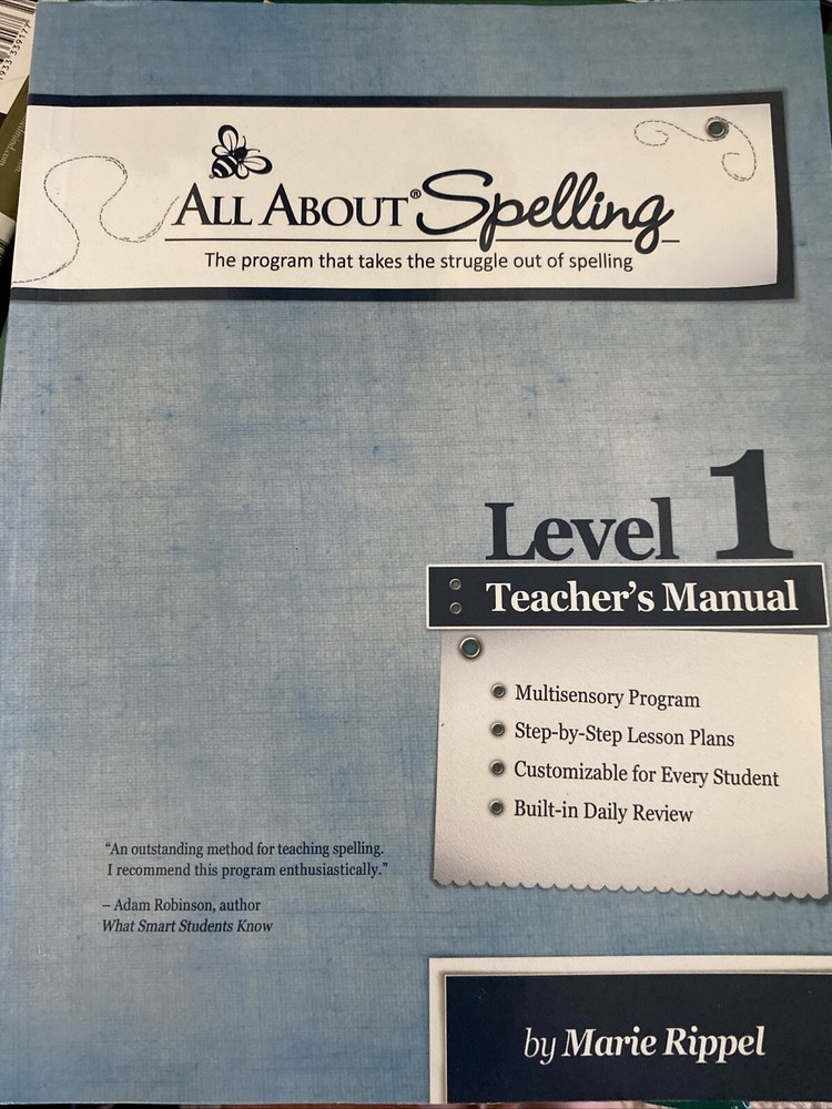All About Spelling Level 1 Teacher’s Manual