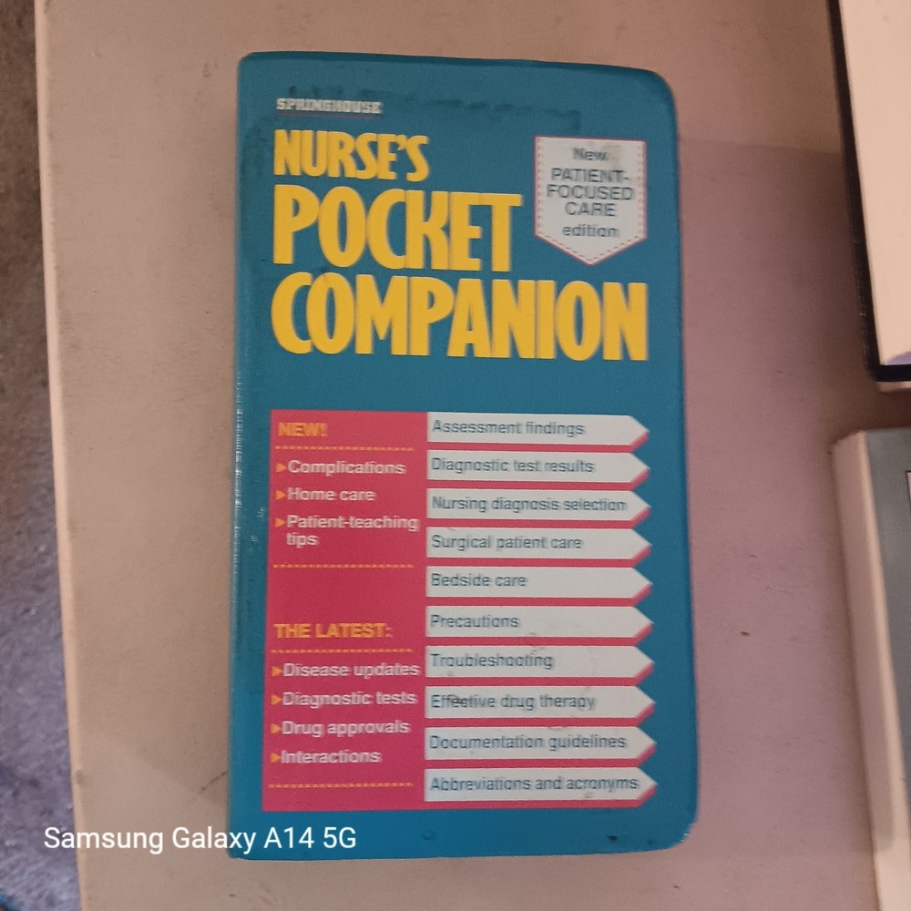 Nurse’s Pocket Companion Springhouse Nursing Reference Guide 1997