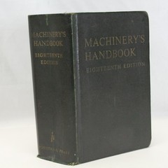 Machinery’s Handbook 18th Edition 1969 Edition Soft Cover Tab