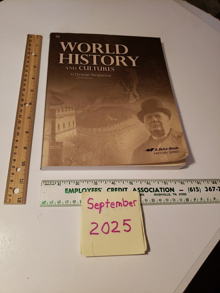 Abeka World History and Cultures Textbook 3rd edition Student Text 10th Grade PB