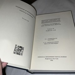 Private Libraries in Renaissance England: A Collection and Catalogue of Tudor