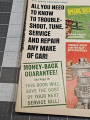 Vintage 1966 Car Repair Manual Science & Mechanics Annual Auto Troubleshooting