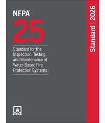 NFPA 25, Standard for the Inspection, Testing, and Maintenance of 2026 PB