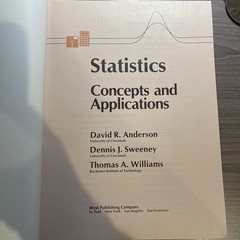 Statistics: Concepts and Applications-David R. Anderson, Dennis J. Sweeney,……