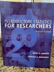 Introductory Statistics For Researchers 7th Edition James Brewer Donald Workman