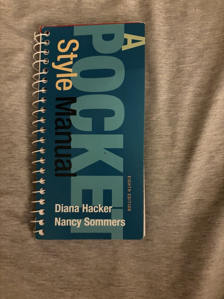 A Pocket Style Manual 8th Edition Spiral-Bound by Diana Hacker and Nancy Sommers