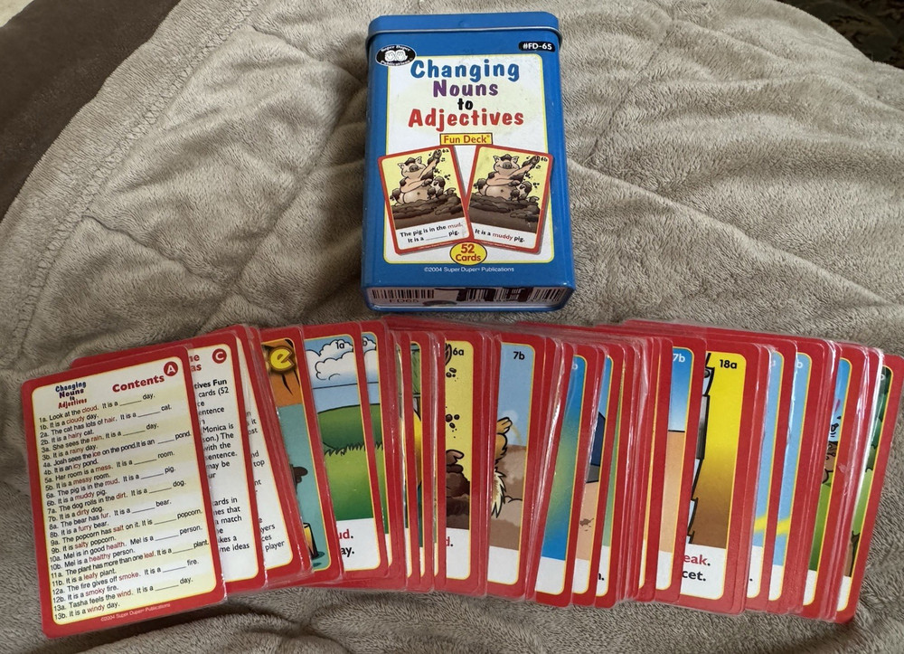 Changing Nouns to Adjectives Fun Deck Box-52 cards Pre-Owned