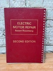 Electric Motor Repair Robert Rosenberg Second Edition Spiral Bound Book 1970 RED