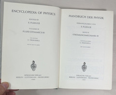 Encyclopedia of Physics – S. Flugge – Fluid Dynamics III – Springer Verlag HC