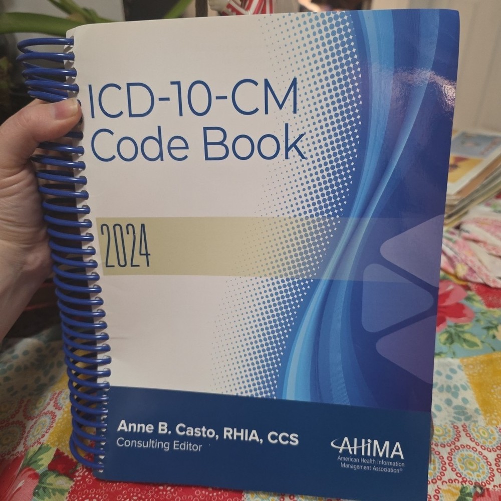 ICD-10-CM Code Book 2024 Medical Coding AHIMA Anne Casto Guide Spiral Bound