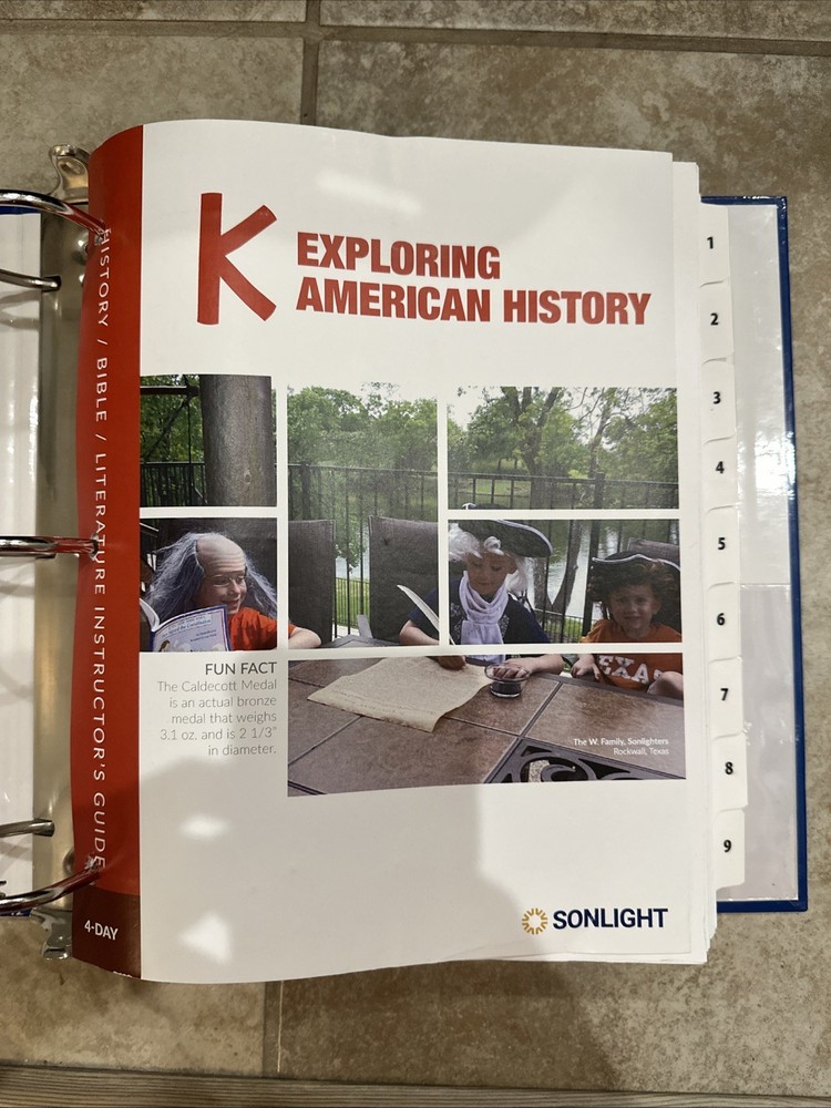 Sonlight K Instructor’s Guide Binder History LA Science 4-Day