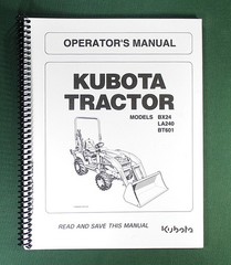 Kubota BX24 Operator’s Manual: 128 Pages & Protective Covers!