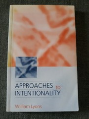 Approaches to Intentionality by William Lyons (1998, Uk-Trade Paper)