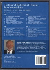 Great Courses: The Power of Mathematical Thinking DVDs and Guidebook