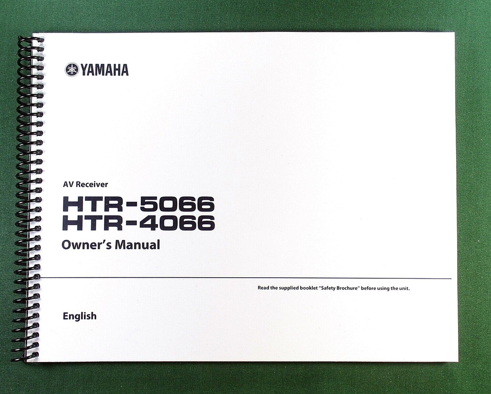 Yamaha HTR-4066 Instruction Manual: Full Color 112 Pages & Protective Covers!