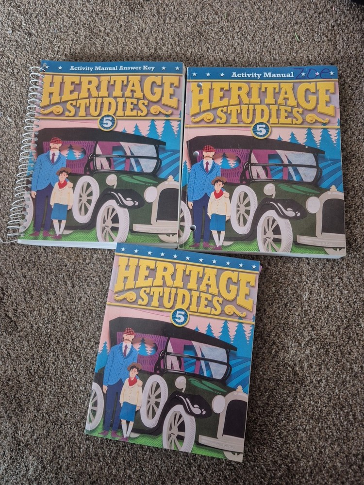 Heritage Studies 5- BJU Curriculum Lot- Activity Manual, Key, Student Text