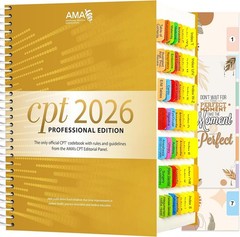 Index Tabs for CPT 2025/2026 Professional Edition. Color-Coded and Laminated Tab