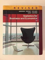 Statistics for Business and – Hardcover, by Anderson David R.; – Very Good j