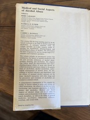 Medical And Social Aspects of Alcohol Abuse by Tabakoff et al 1983 1st Printing
