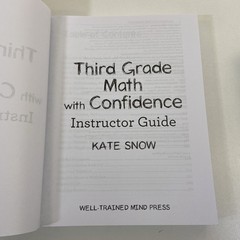 2 Third Grade Math with Confidence Student Workbook Part B & Instructor Guide