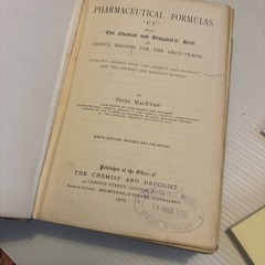 Pharmaceutical Formulas: Useful Recipes for Drug by Peter MacEwan 1919 Vintage