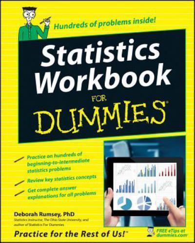 Statistics Workbook For Dummies – paperback, 0764584669, Deborah J Rumsey