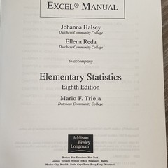 Elementary Statistics Using Excel by Triola, Mario