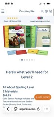 All About Spelling Level 2 Set Teach Manual Student Packet Missing Activity Book