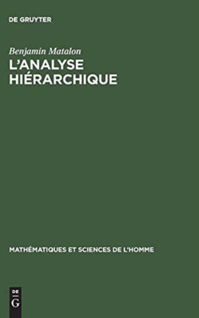 Matalon – L’analyse hirarchique – New hardback or cased book – X555z