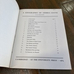 A Geography Of Sierra Leone – Cambridge University Press – By K. G. Dalton 1965