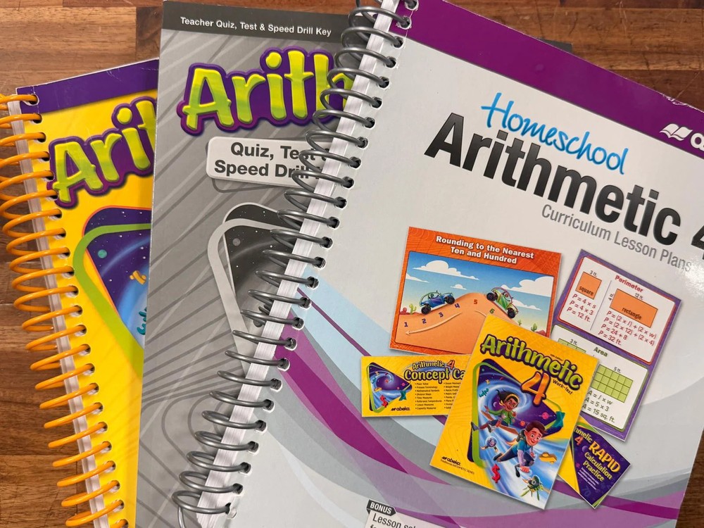 Abeka Arithmetic Homeschool 4 Bundle of 3