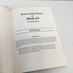 Saxon 65 Math Set 6/5: Textbook Answer Key Tests Worksheets Homeschool 2nd Editi