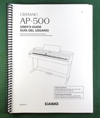 Casio AP-500 Instruction Manual: 57 Pages Coil Bound & Protective Covers!