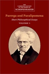 Schopenhauer: Parerga and Paralipomena (Paperback or Softback)
