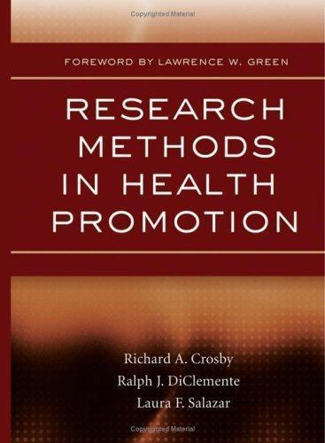 Research Methods in Health Promotion by Crosby, Richard A.