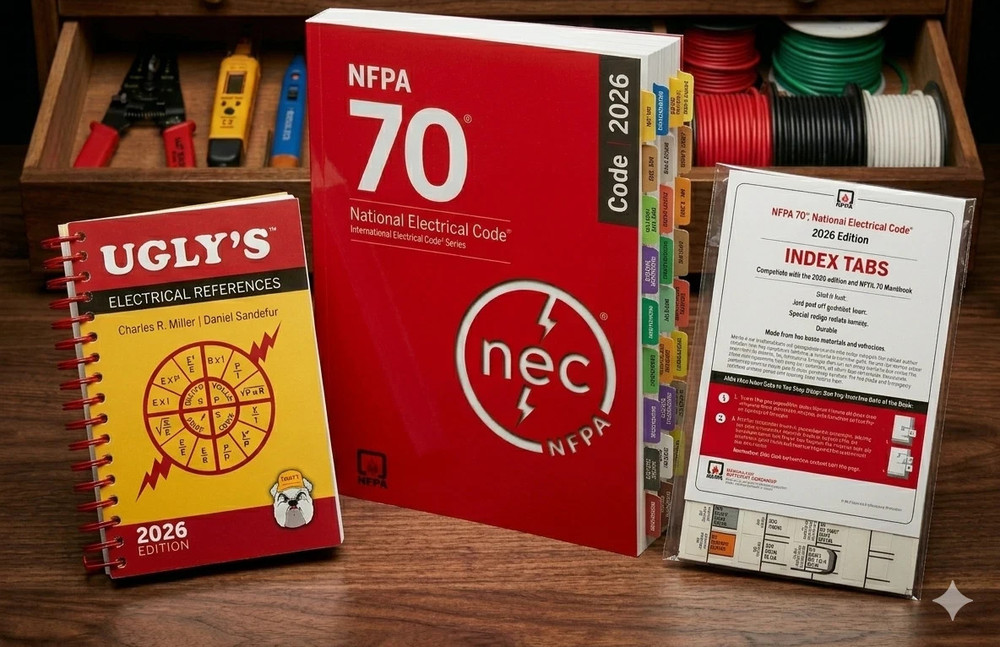 NFPA 70 National Electrical Code 2026+ index tab 26+ugly electrical 26 Spiral US