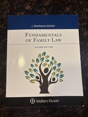 Aspen Paralegal Ser.: Fundamentals of Family Law by J. Shoshanna Ehrlich (2020)
