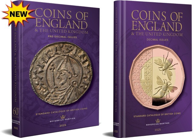 COINS OF ENGLAND 2025 – PRE &POST-DECIMAL VOLUMES *NEW* *SALE – NOW ONLY £52.50*