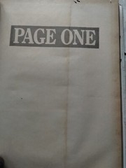 THE NEW YORK TIMES PAGE ONE Major Events 1920-1983 292 pages Hard Back 15.5X11.5